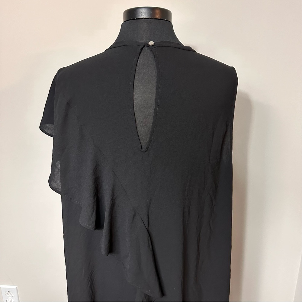New Rachel Roy Black Ruffled Petal Sleeve Sheath Dress in Size XL - Picture 10 of 11